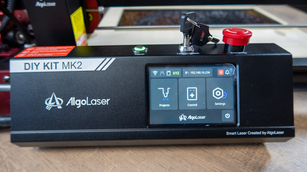 a black machine with a screen and buttons AlgoLaser DIY KIT MK2